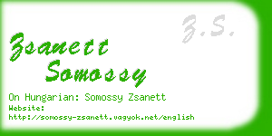 zsanett somossy business card